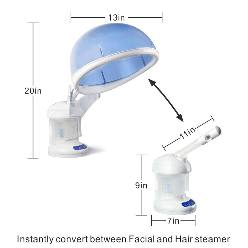 2 in 1 Portable Facial and Hair Steamer