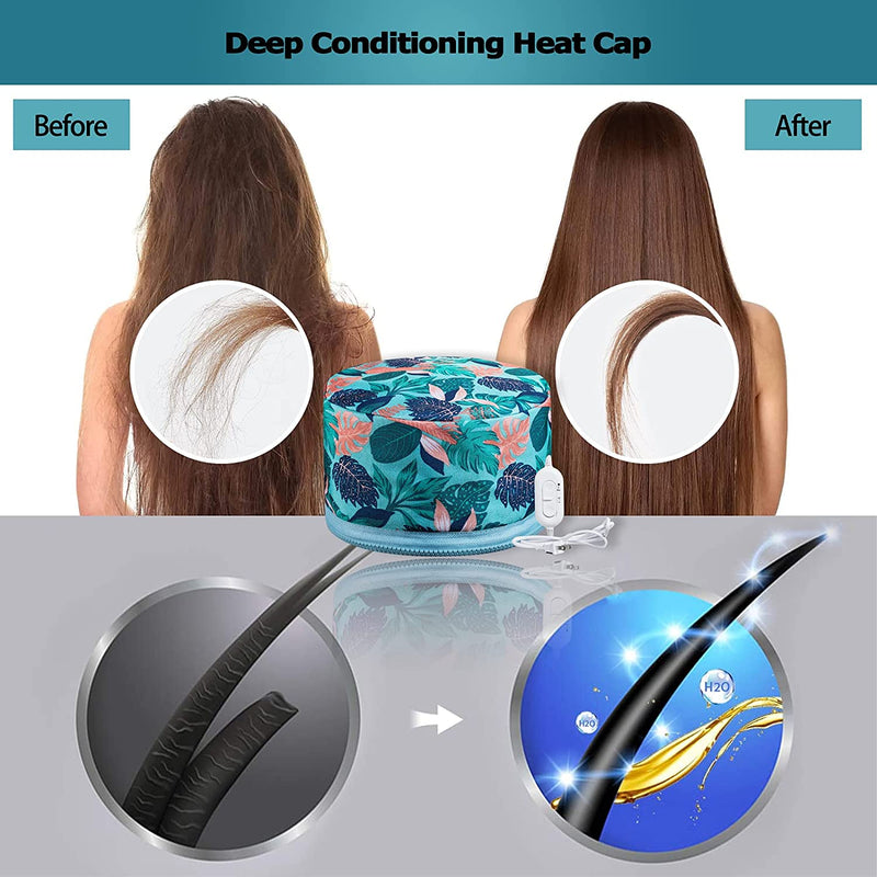 Hawaiian Blue Thermal Heat Hair Steamer Cap